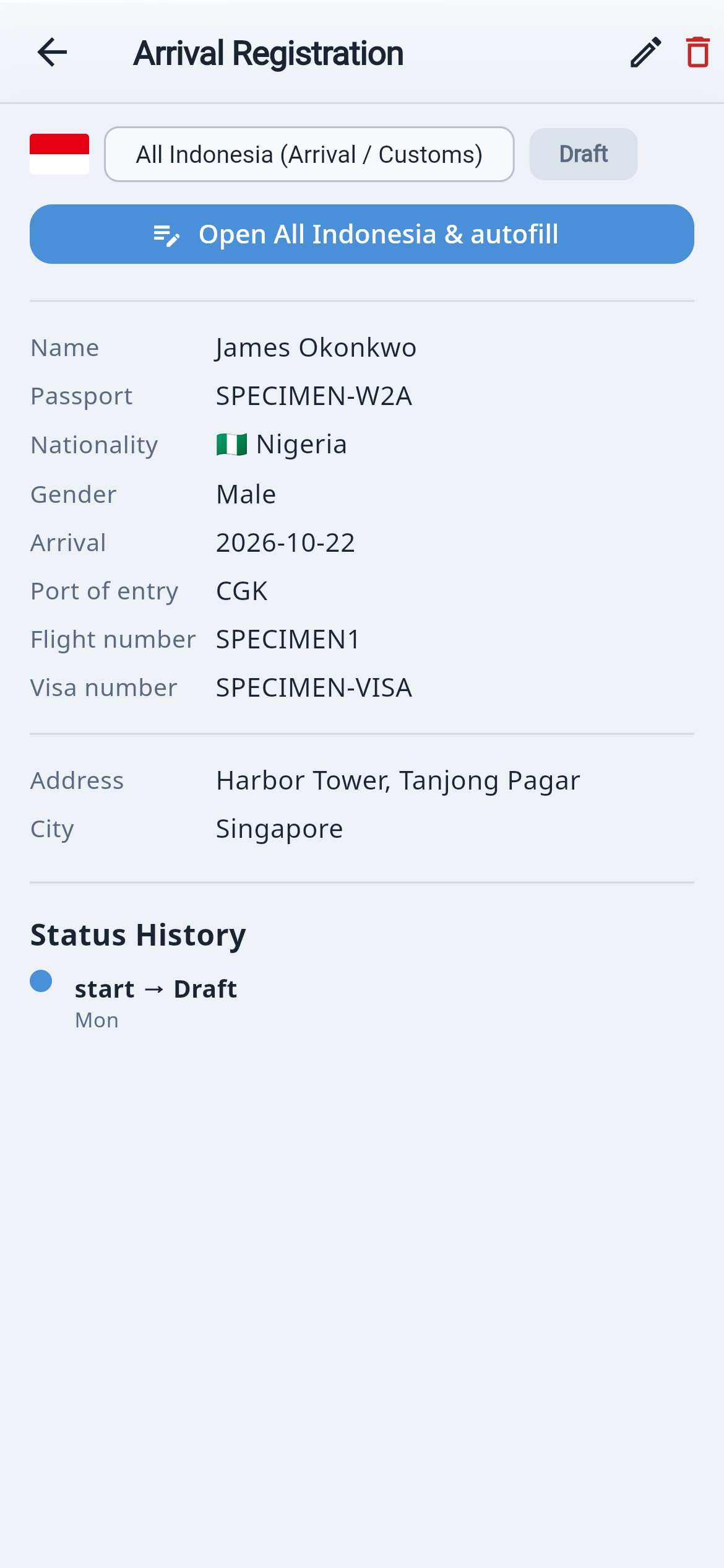 WFCC arrival registration for Indonesia